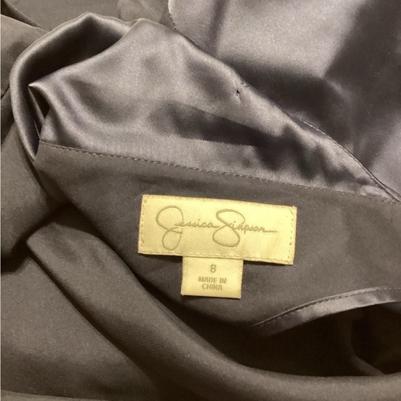 Jessica Simpson Navy  Silky Dress Size 8 - Picture 9 of 10